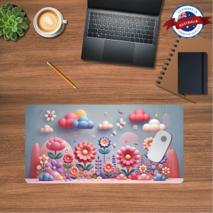 DESKMATEC Mouse Pad Spring Blossom Garden Scene