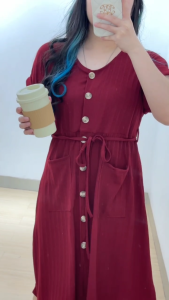 Mengenal Baju Jasmine Strap Knit Dress: Busui Friendly & Natal Polos