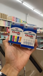 ชอล์กขาว ชอล์กสี ไร้ฝุ่น กล่องละ 10แท่ง ชอล์กเขียนกระดาน ชอล์ค Hi Chalk (ราคา/กล่อง)| เคแคมปัส เครื่องเขียน
