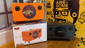 ลำโพงบลูทูธ MN208 ดอกลำโพง3.5นิ้ว รองรับ AUX TF USB ทรงจัตุรัสย้อนยุค คุณภาพเสียงดีเยี่ยม ลำโพงไม้