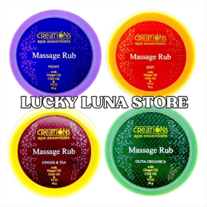 CREATIONS SPA ESSENTIALS MASSAGE RUB 50g. (New Packaging) with Plastic Cover