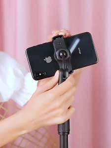360° Portable Desktop Phone Stand  Live Streaming Handsfree Adjustable Angle Holder Mini Bracket Selfie Height Telescopic Phone Holder
