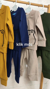 Setelan Anak Laki-Laki Panjang Motif X Bear