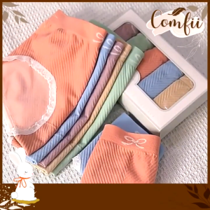 Comfii 2024【XL- 60kg - 80kg -5 Pack Lunch Box 】Spender Women Panties Underwear Cotton Spandex Ladies Seluar Dalam Wanita