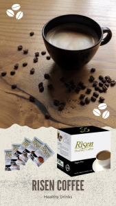(BUY 2 BOXES) RISEN COFFEE MIX / 10 sachets per box / Halal / Butterscotch flavor / Sugar FREE / Immune Booster