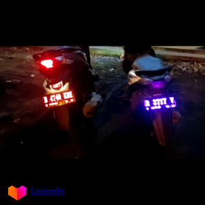 (1SET) Plat Nomor LED Akrilik Sepeda Motor Baut Universal