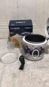 Mejikom Niko Oishi Amazon 1.2 Liter Rice Cooker Tutup Kaca Transparan | Magic Com 100% Anti Lengket Anti Penyok&Karat 300 Watt - 3in1 Menanak Menghangatkan dan Mengukus - Vas