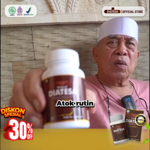 DIATESA Obat Diabetes & Gula Darah Paket 5 Botol Gratis Gantungan Kunci