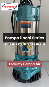 Pompa Submersible TSOLUMY QDX3-35-1100W Stainless Steel 1/1.2inch untuk Ikan & Kolam