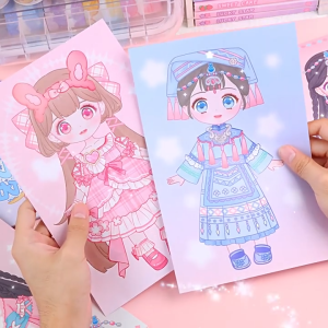 EZYLITTLES Princess Magic Dress Up Make Up Sticker Book Girl Art Paper Doll Hand Decoration