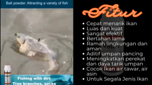 Essen DMPT Umpan Ikan: Stimulant Bubuk Penarik Pemancing Makanan Segala Jenis Ikan Air Tawar & Laut