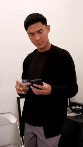 WIN - ABERCIO Kemeja Pria Lengan Panjang Warna Hitam Catton Pique Jumbo Big Size