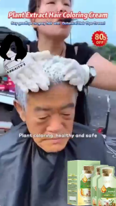 【10pcs/box】EEHLOE Bubble Herbal Plant Hair Dye Shampoo Household Foam Permanent Hair Dye Cream Cover Gray color