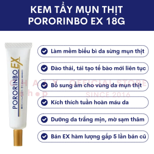 Kem tẩy mụn thịt lành tính Pororinbo EX Cosmetex Roland 18g của Nhật Bản