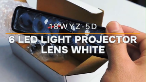 CPA 18WYZ-5D 6LED Car fog Light Projector LENS White (6396)