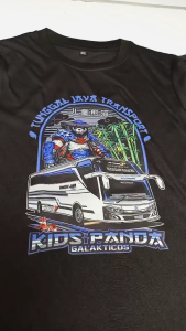 (Kaos Anak) Monstahopkids Kaos Anak Laki-Laki Perempuan Motif Bus Telolet Basuri KIDS PANDA 5 Bahan 24s