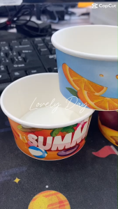 ถ้วยไอศกรีม 130 cc. (คละลาย) 1500 ใบ/ลัง