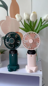 QUẠT MINI TÍCH ĐIỆN Sạc USB cầm tay màn hình hiển thị kỹ thuật số PIN TRÂU Sử dụng 9 tiếng- LAMJAD 7