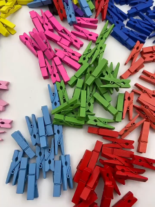 🇲🇾 1pcs 35mm Mini Natural Colorful Wooden Clothe Memo DIY Postcard Photo Paper Peg Clothespin Craft Clip Decoration 彩色夹子