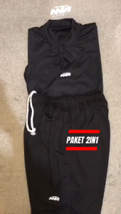 Paket 2PCS 2-in-1 Man Set Baselayer & Celana Pendek Dryfit Hitam Polos Murah
