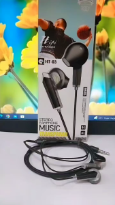 Handsfree Transparan HT-03 + MIC Stereo Earphone Music Hifi Extra Bass