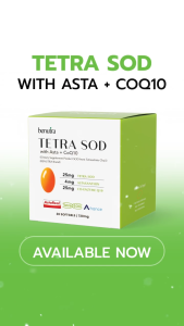 โปร Benutra Tetra SOD with Asta + CoQ10 Softgels Astaxanthin AstaREAL Japan ผิวใส ชุ่มชื้น 1กล่อง30เม็ด ส่งฟรี มีเก็บเงินปลายทาง