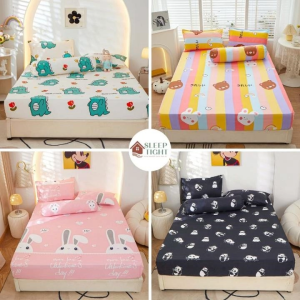 Cadar Kartun Single Queen Cadar Getah Keliling Sarung Bantal Peluk Cartoon Bedsheet Cotton BBG#1