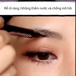 Bút kẻ lông mày đầu 4 chấu Bút chì kẻ lông mày phẩy sợi 4D chất lượng cao không thấm nước-NIEVE
