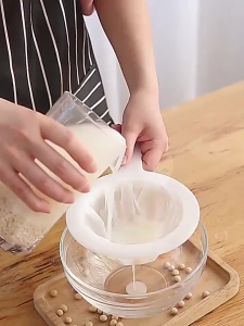 Dụng Cụ Lọc Sữa Hạt Có Tay Cầm Bằng Nhựa Chắc Chắn Vợt Lọc Sữa Hạt Và Bã Trà Bằng Vải Lưới Mịn Tiện Lợi Cho Nhà Bếp