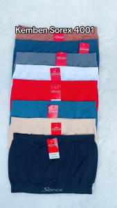3Pcs Kemben Seamless | Bra BH | Wanita Sorex 4001 | Tanpa Tali dan Busa | Anti Slip