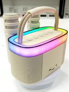 Speaker Bluetooth Nirkabel Speaker Stereo 3D Subwoofer Speaker Bluetooth Portabel Dilengkapi dengan Mikrofon Nirkabel Speaker Bluetooth Pesta Karaoke Subwoofer Stereo 3D Audio Kelas Atas Garansi Resmi