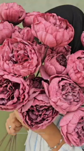 Bunga Artificial Dekorasi Peony Joana Premium 3 Cabang