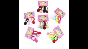 [12 Pieces] Ikat Rambut Pompom Karet Anak Perempuan