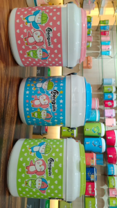 FJS กระติกเก็บความเย็น จุได้ 1.6 ลิตร และ 3.5 ลิตร พลาสติกเกรด A  ขนาดกลม น่ารัก สีสันสดใส รุ่น HC160J HC350