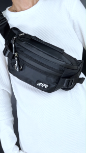 Tas Selempang Pinggang Pria AR APPAREL Black Box Waistbag Slingbag Sporty Style