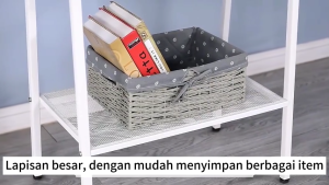 TOBY RAK BUKU RAK RUANG TAMU SERBAGUNA 4 SUSUN / RAK DAPUR BONGKAR PASANG / RAK PAJANGAN TANAMAN HIAS DEKORASI RUMAH / LEMARI DISPLAY
