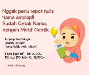 Amplop Kondangan Cetak Nama Sendiri - FLOWER - Amplop Sumbangan - Amplop Custom - Amplop Motif (100 lembar)