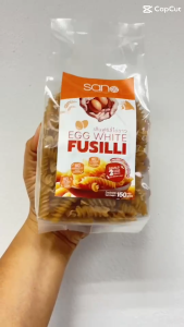 SANO ซาโน่ เส้นฟูซิลี่ไข่ขาว EGG WHITE FUSILLI โปรตีนไข่ขาว ปลอดกลูเต็น เส้นพาสต้าเพื่อสุขภาพ
