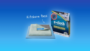 E-cloth 2-pack Kitchen Cleaning Cloth Pack | Eco | Microfibre | Chemical-Free Cleaning | just add water