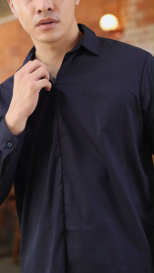 BROGUY Kemeja Miguel Lengan Panjang Pria Cotton Modal