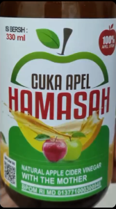 CUKA APEL HAMASAH 330ml Brand Medan Produksi Batu Malang Jawa Timur Jatim