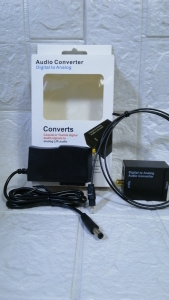 Digital Optical Coaxial Toslink Signal to Analog Audio Converter Adapter RCA SV