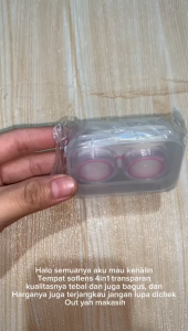 Tempat Softlens 4 in 1 Transparan & VWadah Soflens Mini Travel Kit