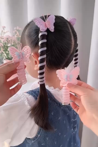 แฟชั่นเกาหลีใหม่ผมสำหรับสาวน่ารักผีเสื้อโทรศัพท์สายผมเชือกผมอุปกรณ์เสริมผม