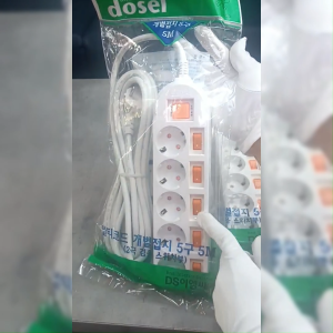 Ổ CẮM ĐIỆN HÀN QUỐC DOSEL 5 LỖ 6 CÔNG TẮC | DÂY DÀI 1.5M 3M 5M