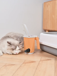 Kantong Kotoran Sekop Litter Box Kucing Serokan Pasir Poop Pet Cat Scoop Bonus Dispenser Kantong Plastik
