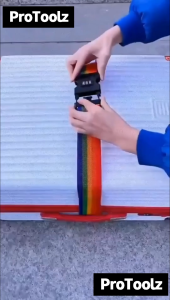 Baggage Belt Travel Rainbow Adjustable Luggage Suitcase Strap with Coded Lock Secure Lock Safe 1.7m Belt Strap