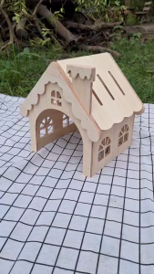 บ้านไม้กระต่าย(บ้านปล่องไฟ)ขนาดใหญ่สำหรับสัตว์เลี้ยง