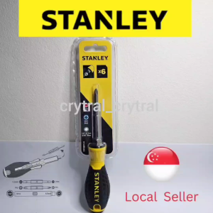 Ready stock in Sg - Stanley 6 in 1 Screwdriver set. Philip head Flat head Socket head