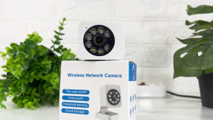 CM-H16 กล้องวงจรปิดภายในบ้าน หมุน 360 องศา ไร้สาย IP Wi-Fi 2.4GHz 5V 1080P สำหรับ Tuya รองรับ TF 128 GB ควบคุม 3 โหมด